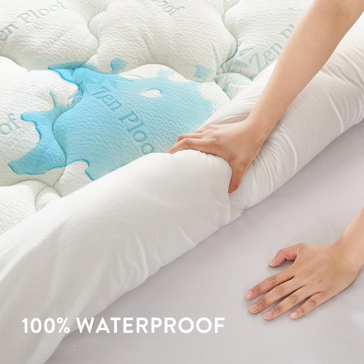 Surefit Ultra Soft Waterproof Mattress Topper Twin Size, Pillow Top Mattress Pad, Back Pressure Relief, Viscose Derived from Bamboo, Naturally Cooling for Hot Sleepers, 39x75