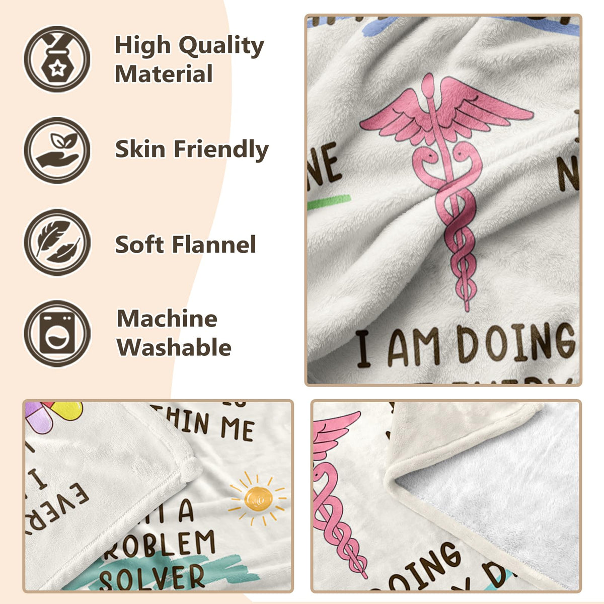 Stelogiift Nurse Gifts for Women Blanket 60" x 50" - Nurse Appreciation/Week/Day Gift, Graduation/Birthday/Present for Nursing Student/Practitioner, Nurses Practitioner, RN Nurses, LPN