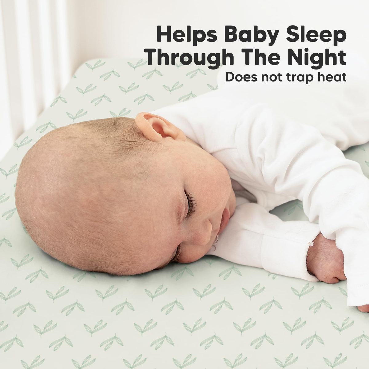 KeaBabies 2-Pack Organic Cotton Crib Sheets for Boys, Girls - 52x28 Fitted Crib Mattress Sheet Neutral, Breathable Cover for Baby Bed Set, Toddler Mattress, Soft & Cute Prints (Fleur)
