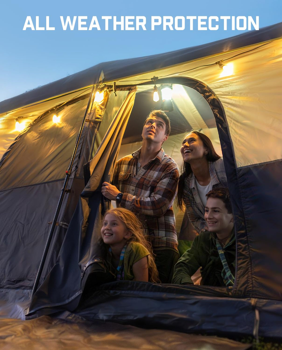 FanttikOutdoor Zeta C8 Apex Camping Tent, 8 Person Instant Cabin Tent Setup in 60s, Family Tent with Carry Bag for Family Camping & Hiking, Waterproof, Upgraded Ventilation