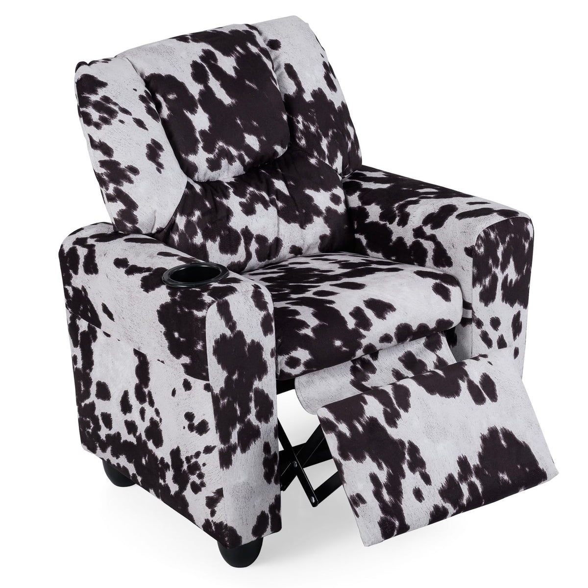 Costzon Kids Recliner Chair with Cup Holder, Toddler Adjustable Lounge Chair w/Footrest for Boys Girls Room, Ergonomic Baby Child Furniture Sofa for Age 3+ Gifts, Kids Mini Recliner up to 150 lbs
