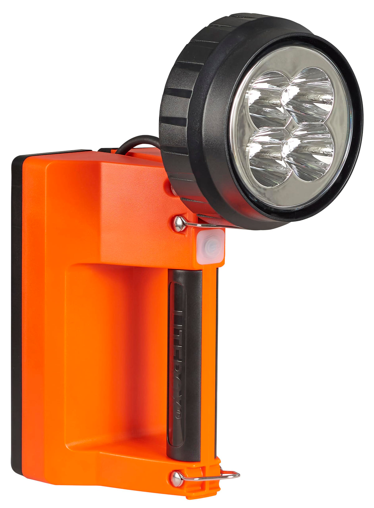 Streamlight 45865 E-Spot Firebox 1500-Lumen 110000 Candela Rechargeable Spot Beam Lantern with Dual Rear LEDs, Vehicle Mount System, Direct Wire DC Charging Rack, and Heavy Duty Shoulder Strap, Orange
