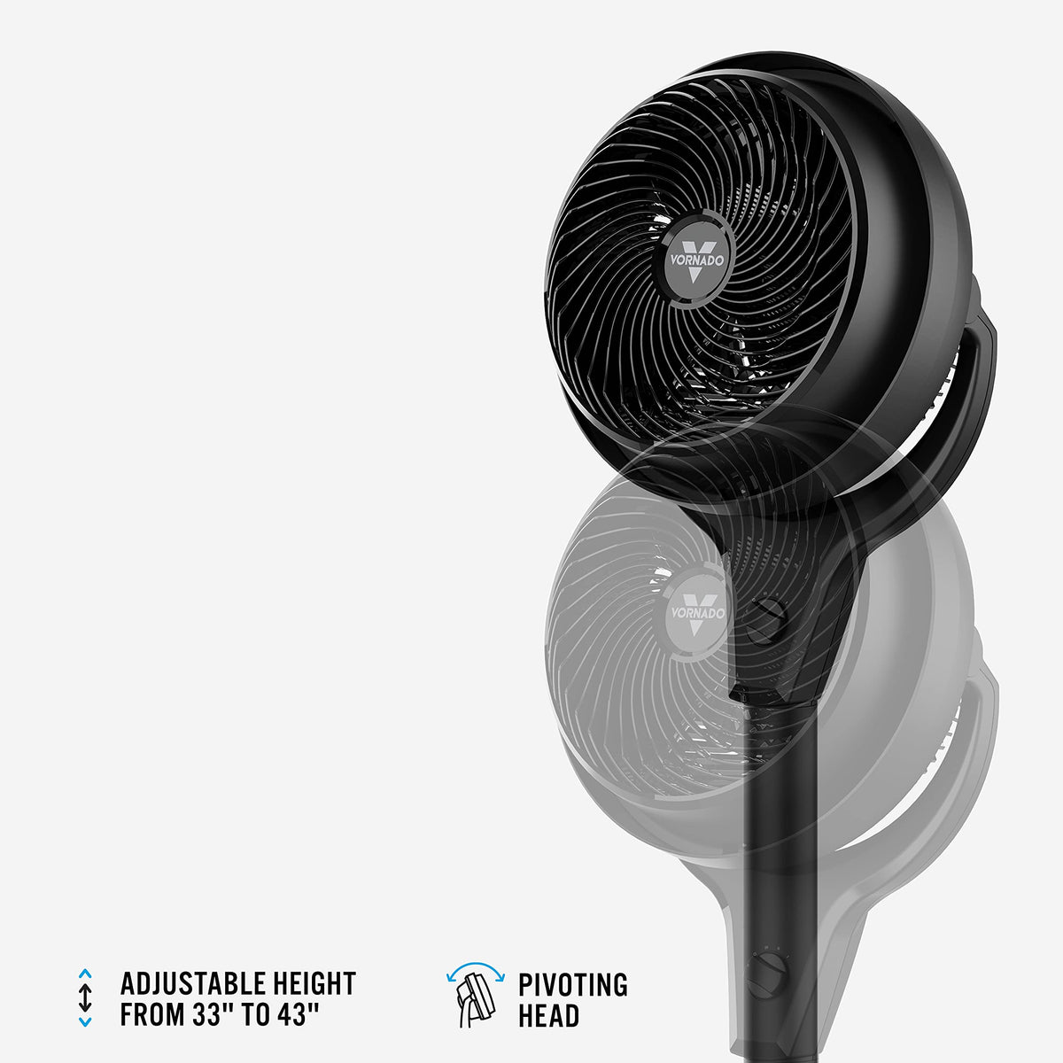 Vornado 602 Whole Room Air Circulator Pedestal Fan Bundle with Pivot Personal Air Circulator Fan