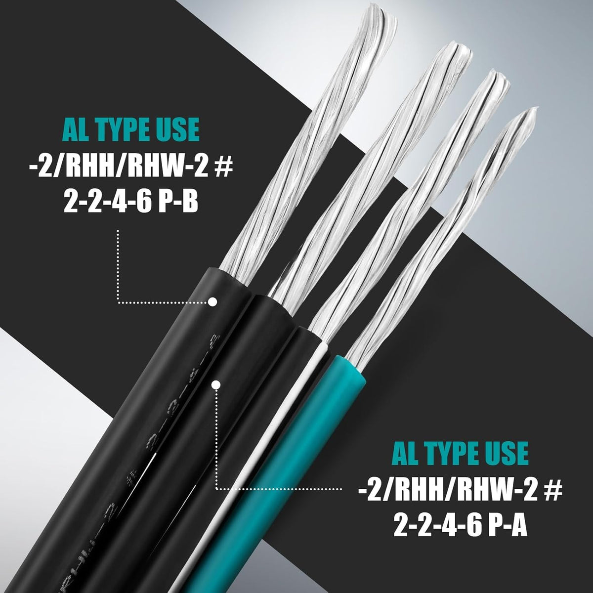 Copkim 125' 2-2-4-6 Aluminum Mobile Home Feeder Cable, 600V Aluminum Direct Burial Underground Wire,Service Cable for Mobile Homes