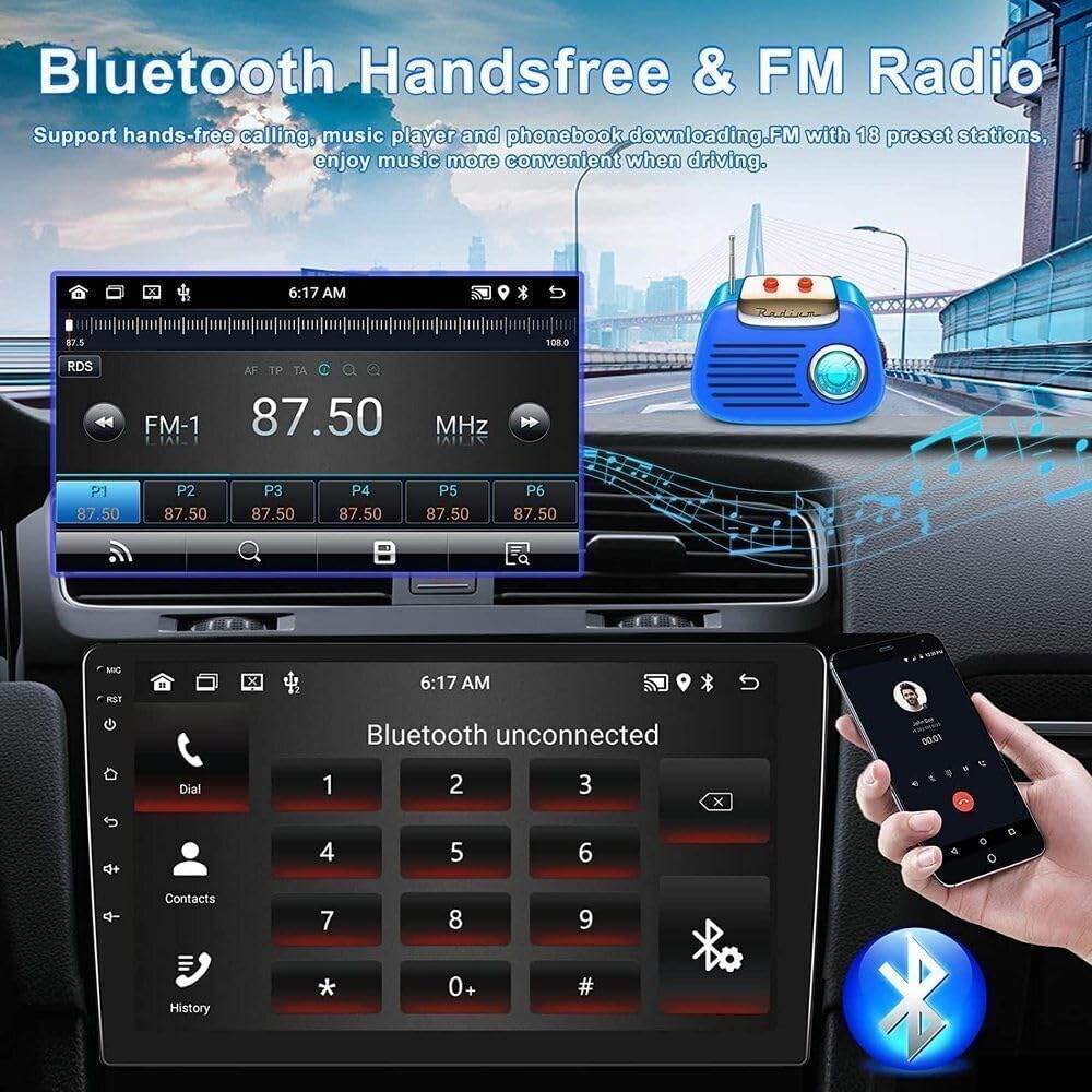Slakerbe Android 14 Double Din Car Stereo Radio for Chevy Silverado C/K Pickup 2003-2006,7" Car Radio w/Wireless Carplay Android Auto GPS WiFi Bluetooth RDS DSP SWC Mic Backup Camera