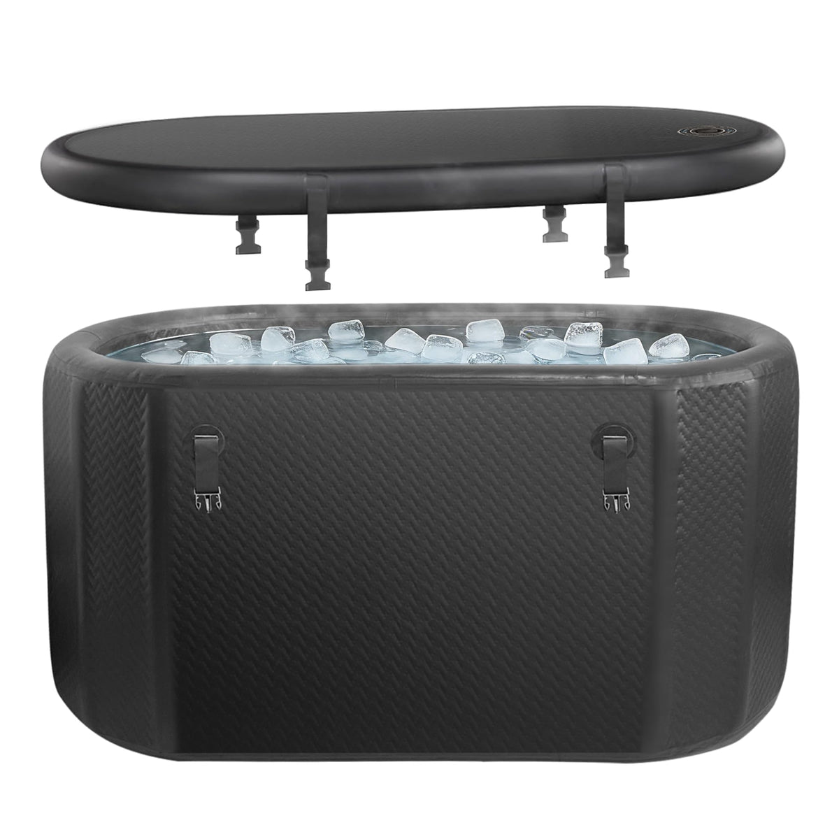 500L Large Ice Bath Tub with Lid, Oversized Inflatable Cold Plunge Tub for Tall Big People, Full Body Immersion, Compatible with Water Chiller, Portable Recovery Tub for Athletes Indoor Outdoor Use