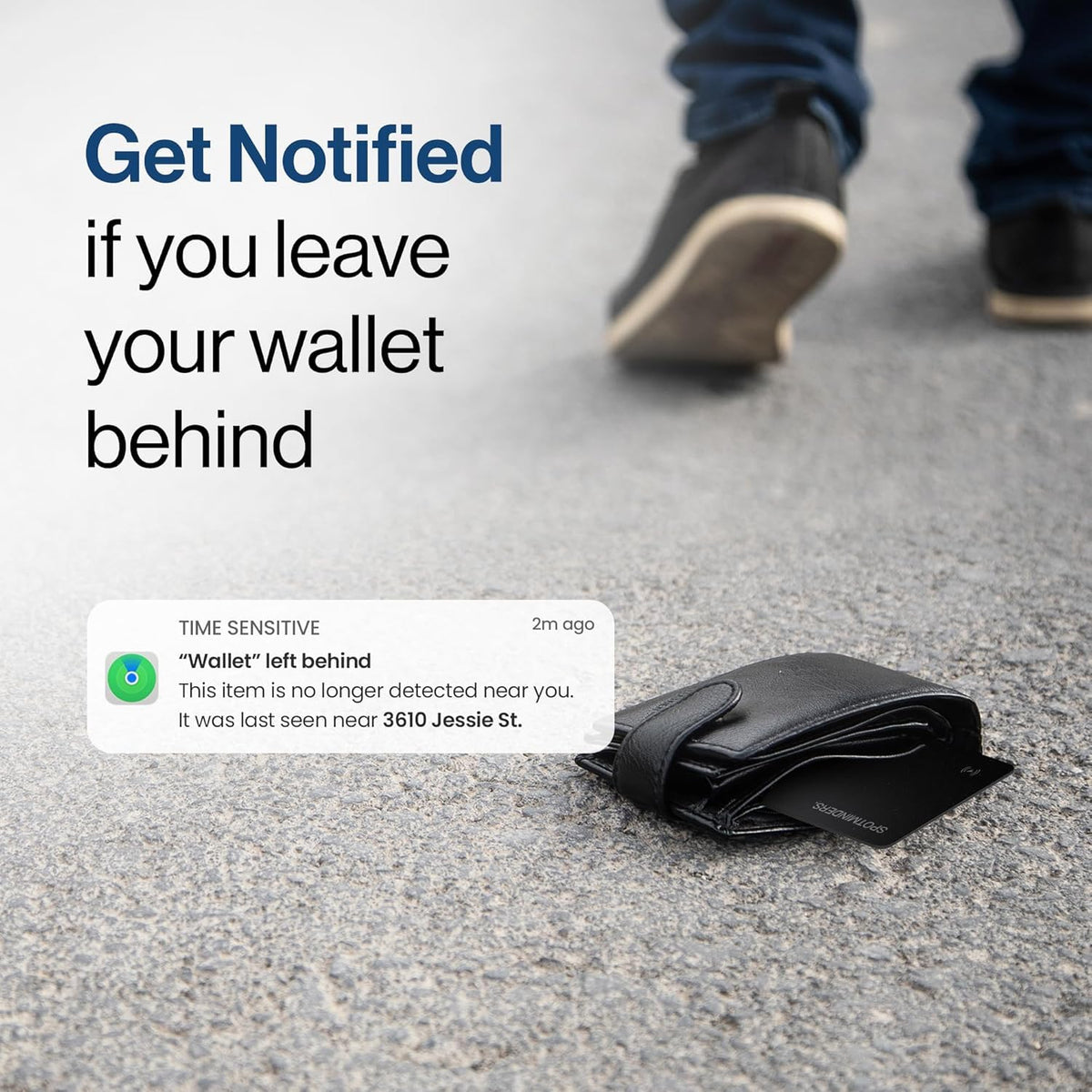 SPOTMINDERS Apple MFI Certified Wallet Tracking Card Black 4-Pack - Works with Apple Find My Rechargeable Tracker IP68 Waterproof 0.07in Slim iPhone Item Finder for Luggage Passport Dad Gifts for Him