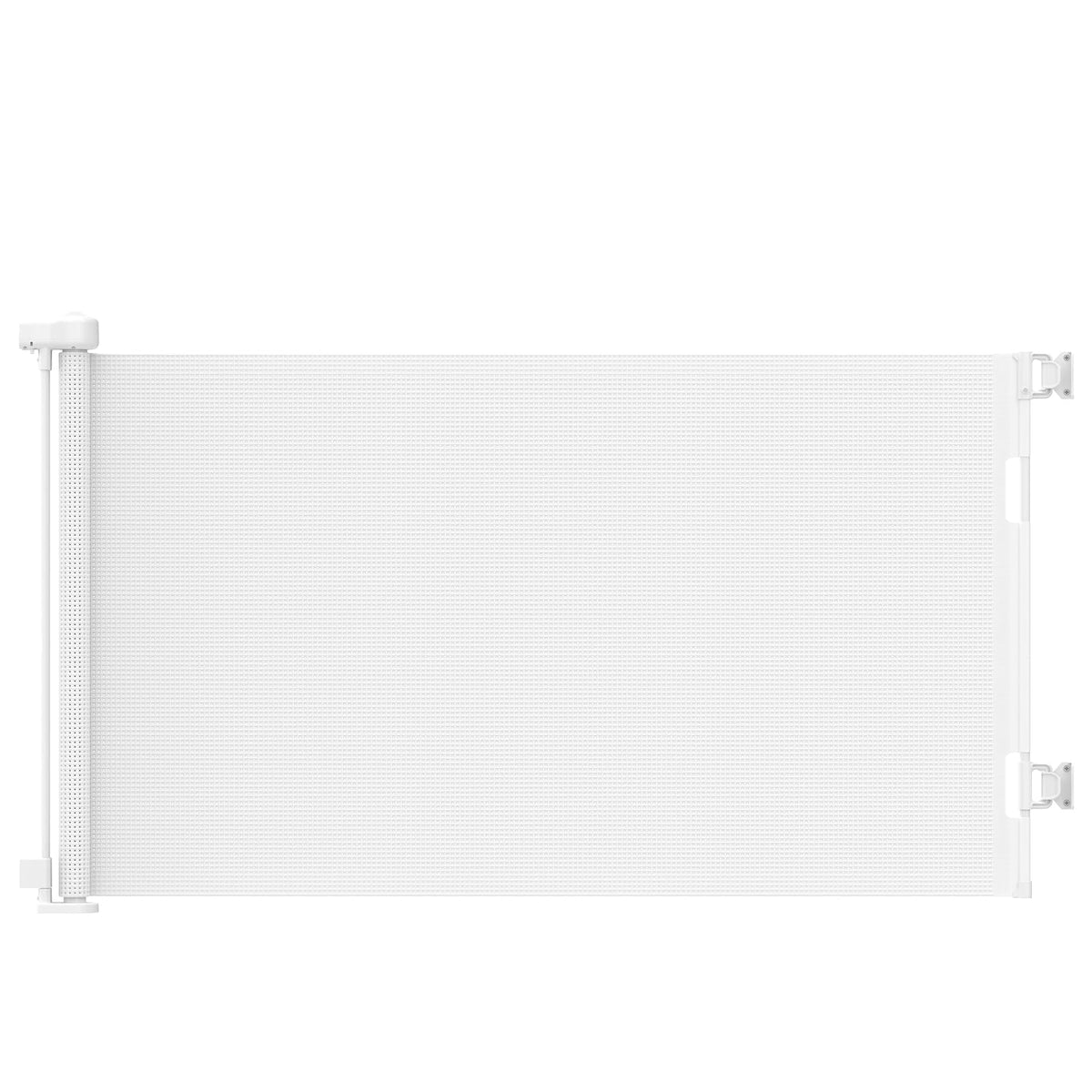 196 Inch Retractable Baby Gates Extra Wide, 41 Inch Reinforced Extra Tall Gate for Large Openings, Mesh Safety Gate for Kids Pets, Retractable Dog Gate for Pool Garages Doorway Indoor Outdoor, White