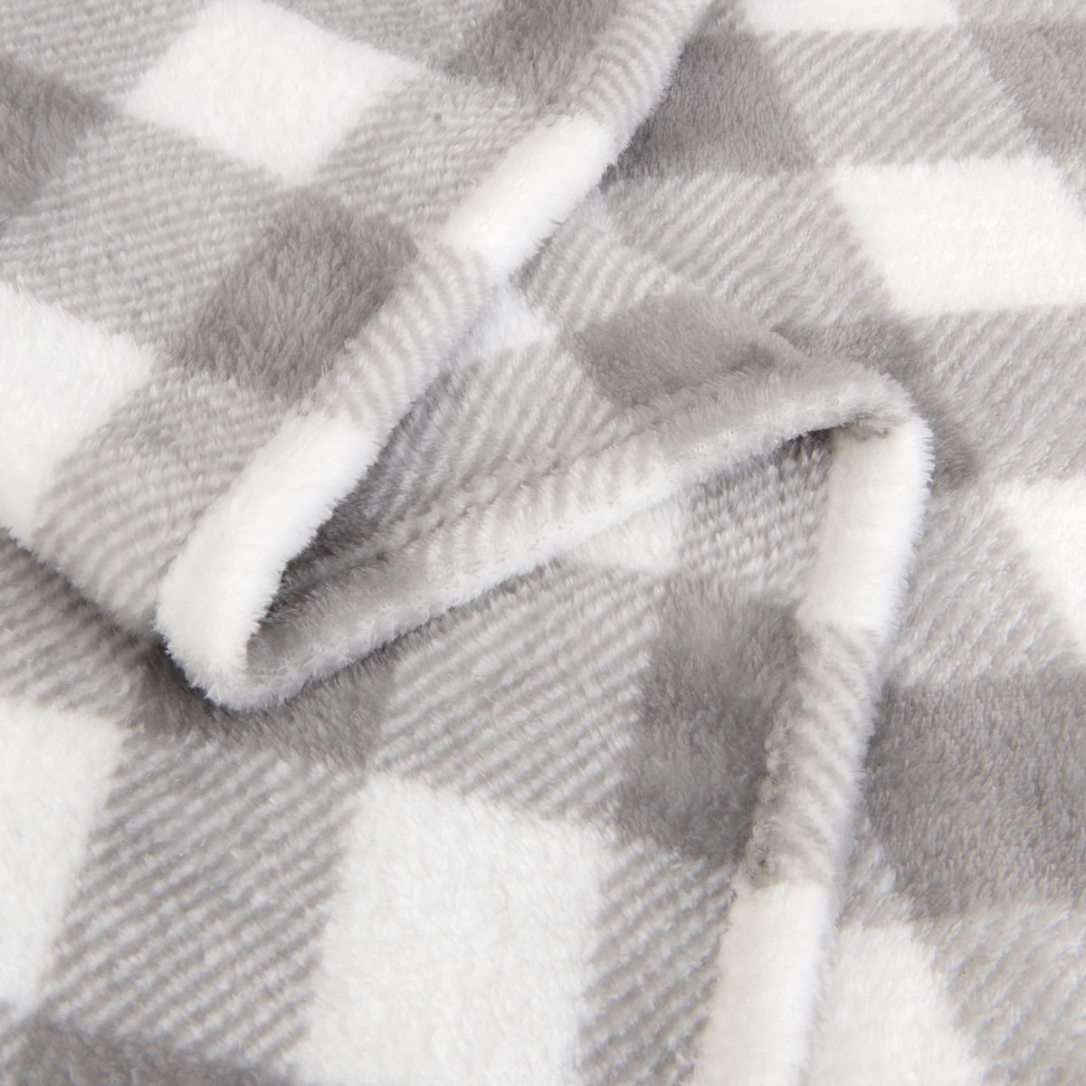 BEDELITE Fleece Throw Blanket for Couch Sofa Bed, Buffalo Plaid Decor Grey and White Checkered Blanket, Cozy Fuzzy Soft Lightweight Warm Blankets for All Seasons
