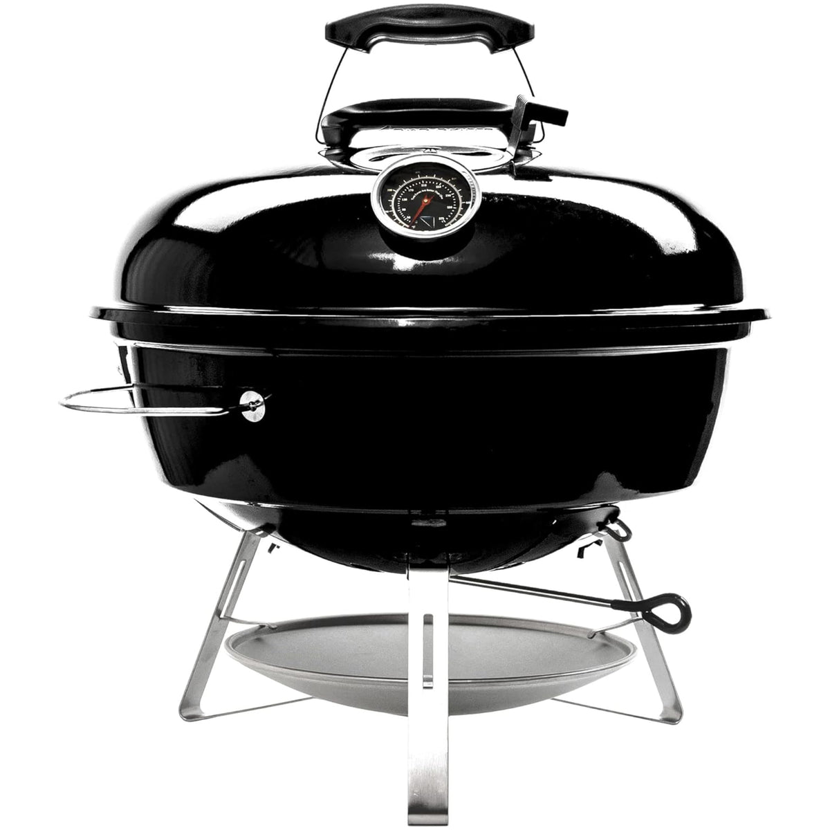 SnS Grills Slow ‘N Sear Travel Kettle, 2-Zone Cook Charcoal Basket and Easy Spin 18” Grate - Portable Charcoal Grill for BBQ Cooking - Travel Kettle 18”