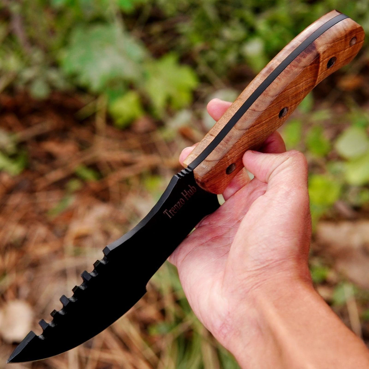 Fixed Blade Knife - 11.5” Handmade Tracker Knife with Bone Handle and Ferro Rod, Hunting Knife with Sheath, Full Tang Tactical Survival Knives for Men, 1095c High Carbon Steel for Camping, Hunting & Outdoor Use