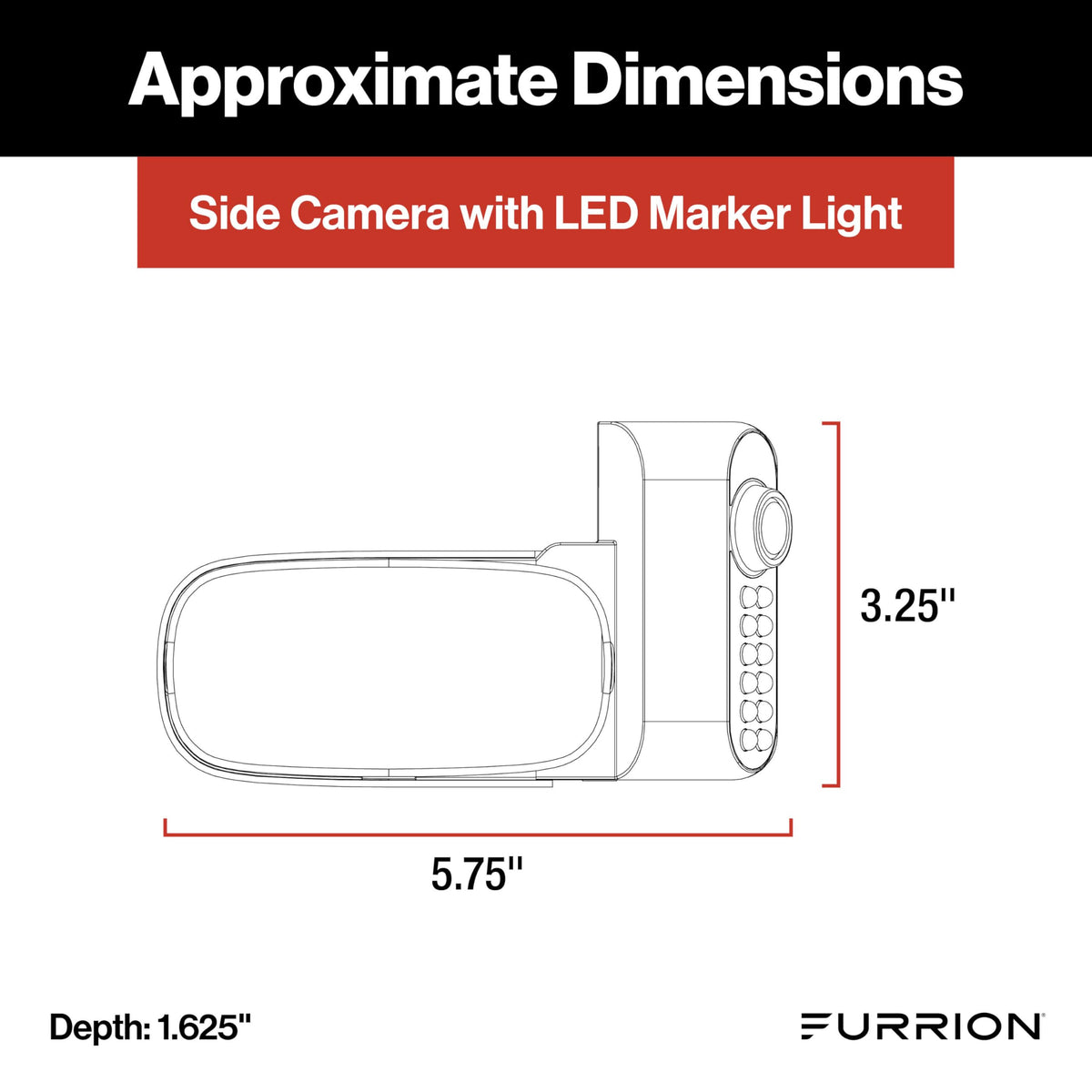 Furrion Vision S+ RV Observation System with Left/Right Side Cameras, Infrared Night Vision, 65-Degree Wide Viewing Angle - FCEFDTASH