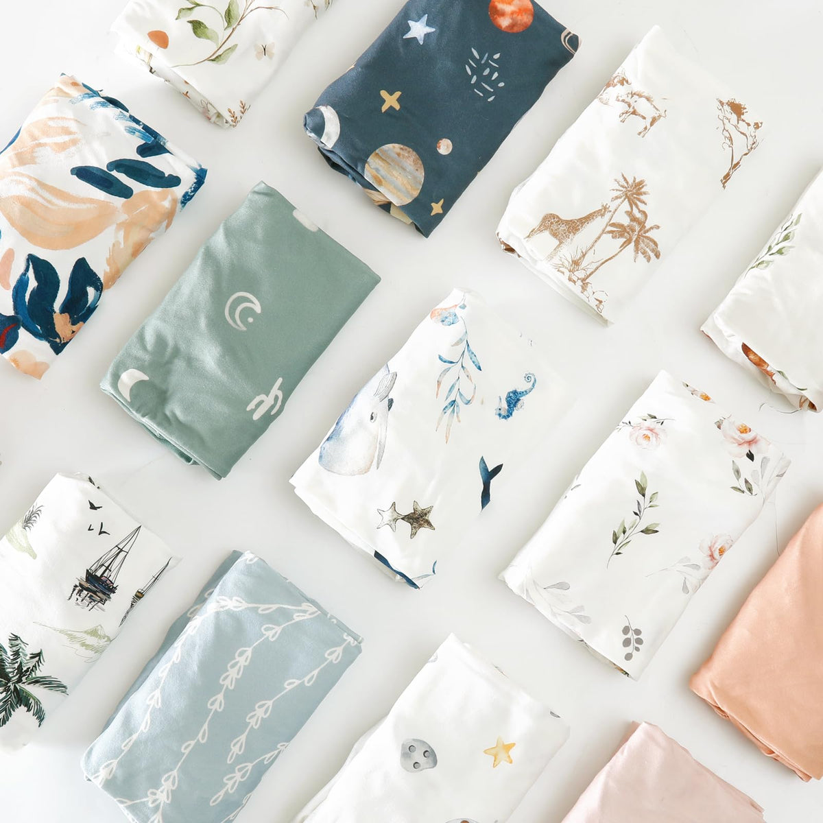 GRSSDER Stretchy Ultra Soft Jersey Knit Pack and Play Sheets 2 Pack, Portable/Mini Crib Sheets Universal Fitted for Playpen Mattress Safe and Snug, Elk Print