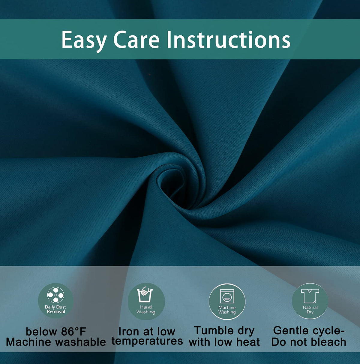BONZER Mix and Match Curtains - 2 Pieces Branch Print Sheer Curtains and 2 Pieces Blackout Curtains for Bedroom Living Room Grommet Window Drapes, 54x95 Inch/Panel, Teal, Set of 4 Panels