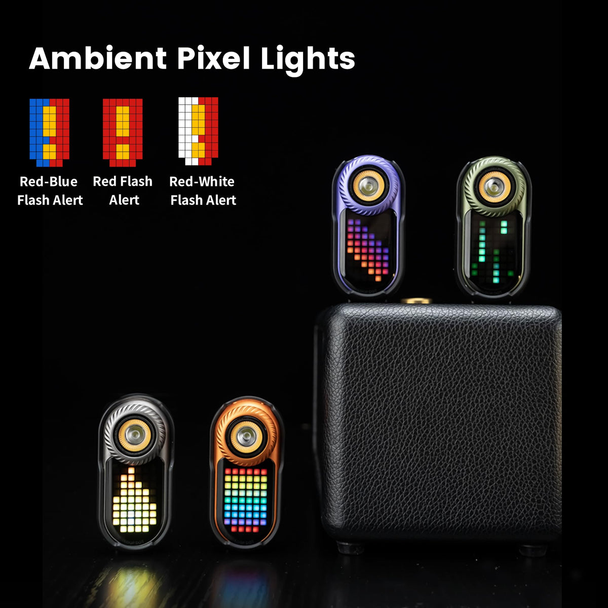 LOOP GEAR Ultimate EDC Flashlight Bundle SK05 Pro 2 (5000LM Rechargeable Flat Flashlight, Dual 4000mAh, IP68, High-CRI Sidelight + RGB) + LOOPDOT Pocket-Sized LED Light with RGB Pixel Display, Intera