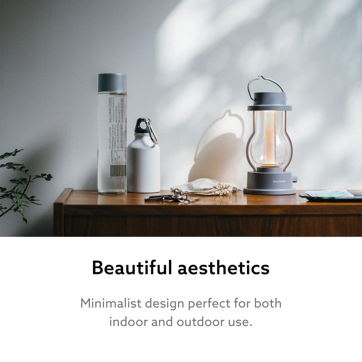 BALMUDA Combo Pack The Speaker The Lantern Gray | Rechargeable Portable Bluetooth Speaker & Rechargeable LED Lantern