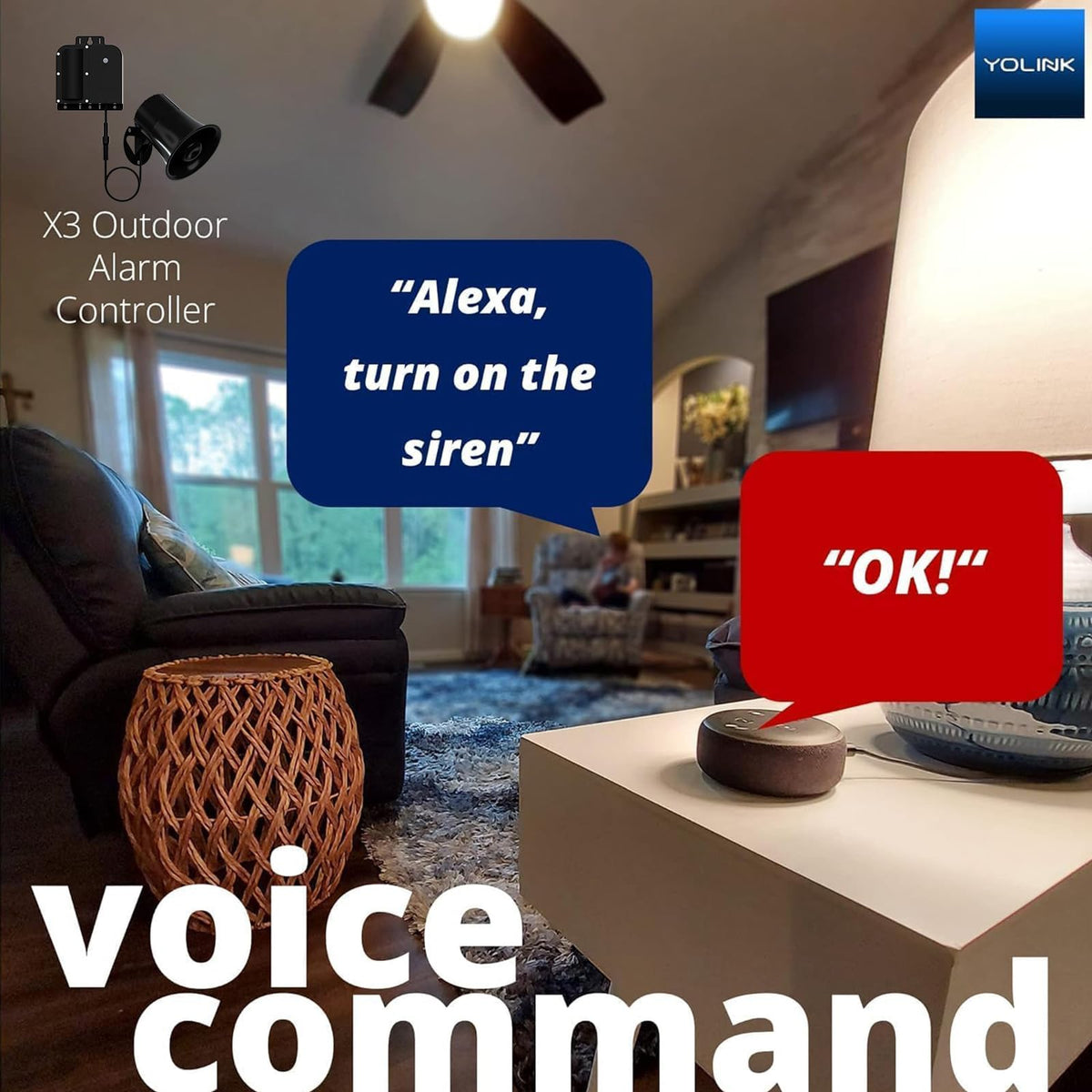 YoLink X3 Version Outdoor Alarm Controller, Ruggedized Battery-Powered Siren/Alarm/Relay Controller, Up to 1/4 Mile Open-Air Range, 130dB Siren, Alexa Assistant, Google, IFTTT, Hub Included
