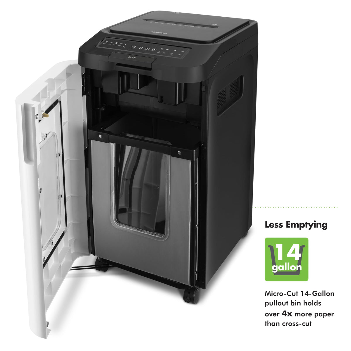 Aurora Commercial Grade 400-Sheet Autofeed High Security Micro Cut Paper and CD/Credit Card Shredder/ 240 Minutes Continuous Run Time Heavy Duty Shredder for Office/Security Level P-5