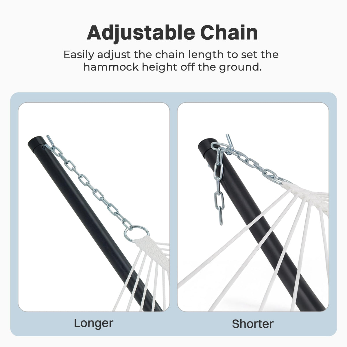 SUPERJARE Hammock with Stand, 2 Person Quilted Outdoor Hammock, Detachable Pillow & Bamboo Spreaders, Portable Hammock with Carrying Bag, Heavy Duty Stand, Perfect for Outside, Patio, Navy Blue