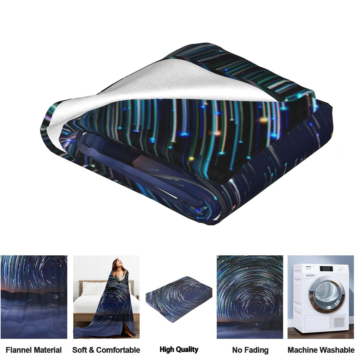 Neon Skull Tarot Gothic Throw Blanket Gifts for Kids Women, Soft Warm Horror Flannel Blankets for Living Room Sofa Home Bedroom Decor 50" x 60"