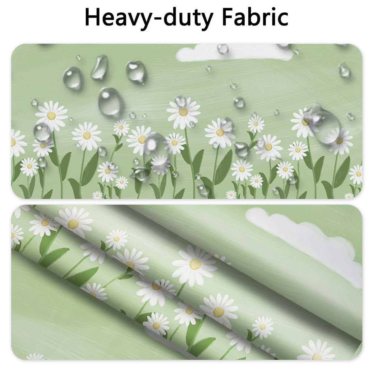 Xiazhilaio No Hook Shower Curtain with Snap in Liner 71 x 74 Inch