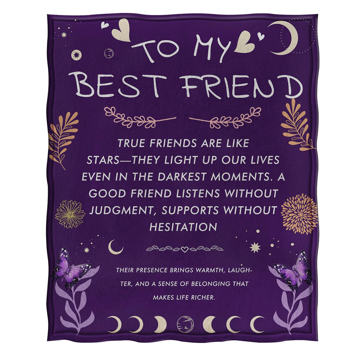 Jekeno Blanket Gifts for Best Friend Women, Best Friend Birthday Gifts, Sister Bestie BFF Soul Friendship Gift Ideas for Women Girls 50"x60"