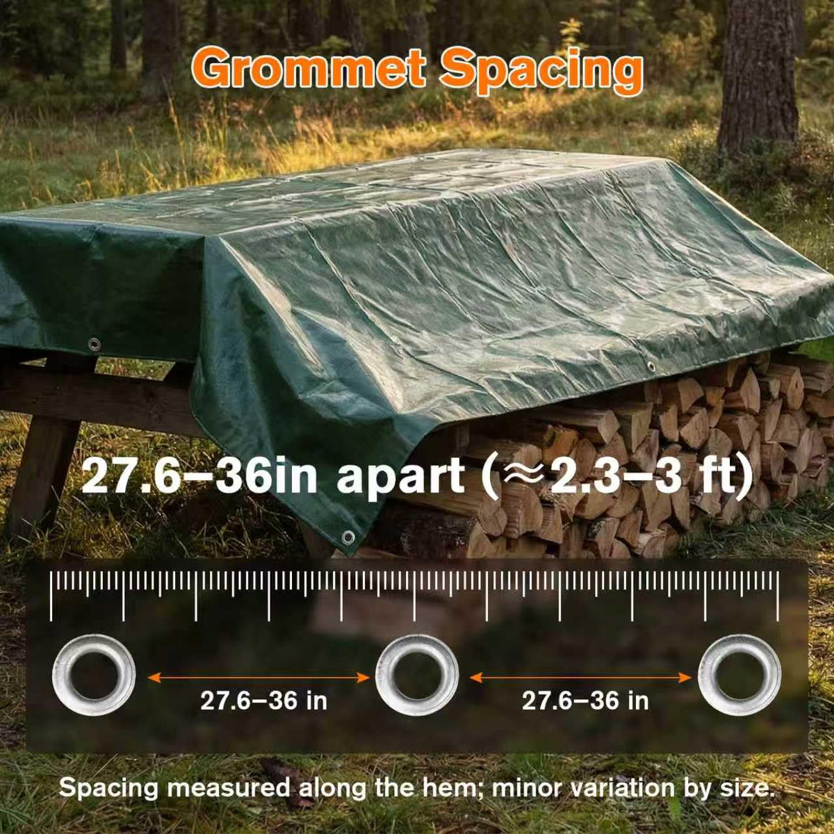 NORSGATEN 22 Mil Heavy Duty Vinyl Tarp,20x30 FT Fully Waterproof Reversible Poly Tarp with Metal Grommets, All-Weather Fade Resistant Outdoor Cover for Equipment, Truck, Roof & Woodpile,Garden Plants