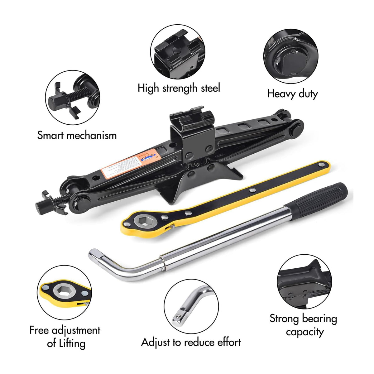 Gleyi Spare Tire Kit Compatible with 2020-2026 Tesla Model Y - Includes 18x4 Rim, 155/85R18 Spare Tire, 28.5” Rolling Diameter, Includes car Jack kit and Spare tire Bag.