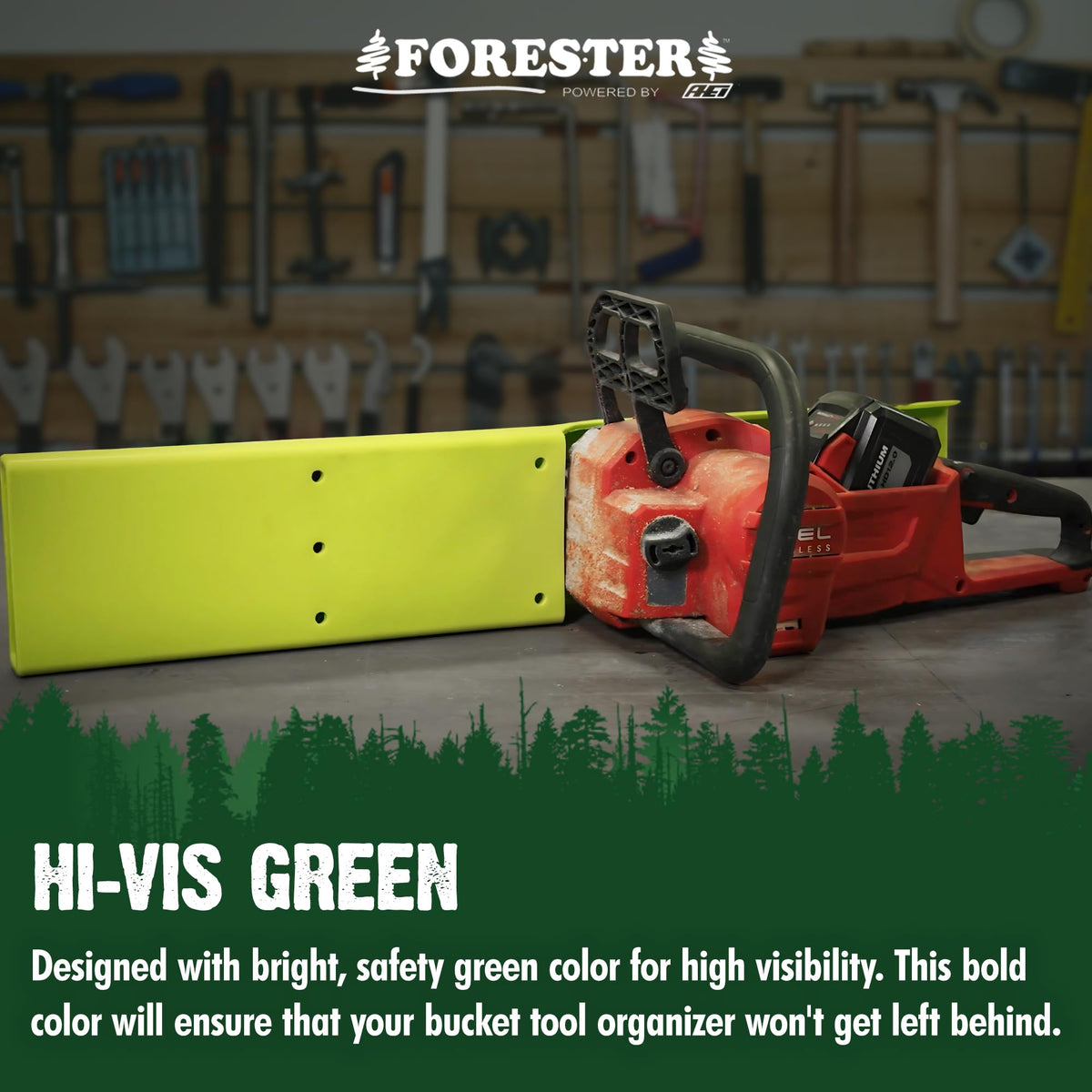 FORESTER Bucket Scabbard - Chainsaw Holder Logging Tools Bucket Truck Accessories Tree Cutting Equipment Inside Mount Chain Saw System Arbor Tool Box Accessories Measuring 32" Long
