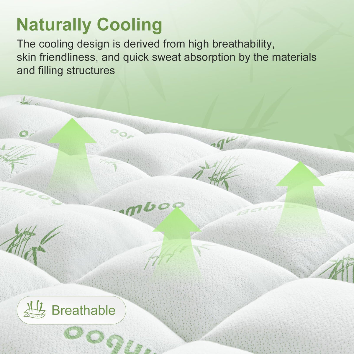 SurChic Queen Size Mattress Topper Viscose Derived from Bamboo, Soft Thick Pillow Top Mattress Pad Cover for Back Pain, Cooling Mattress Protector with 8-21 Inch Deep Pocket, White