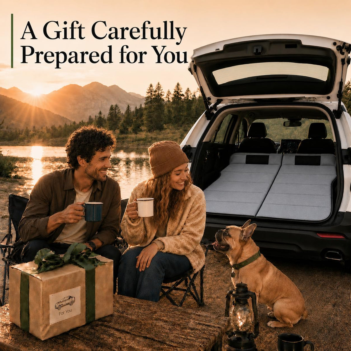 MGRFTOX Car Mattress for Subaru Forester 2019-2024 Non-Inflatable Car Camping Mattress, Foldable Trunk Sleeping Pad with Split Design, Portable Car Bed for Road Trips, Camping, Travel