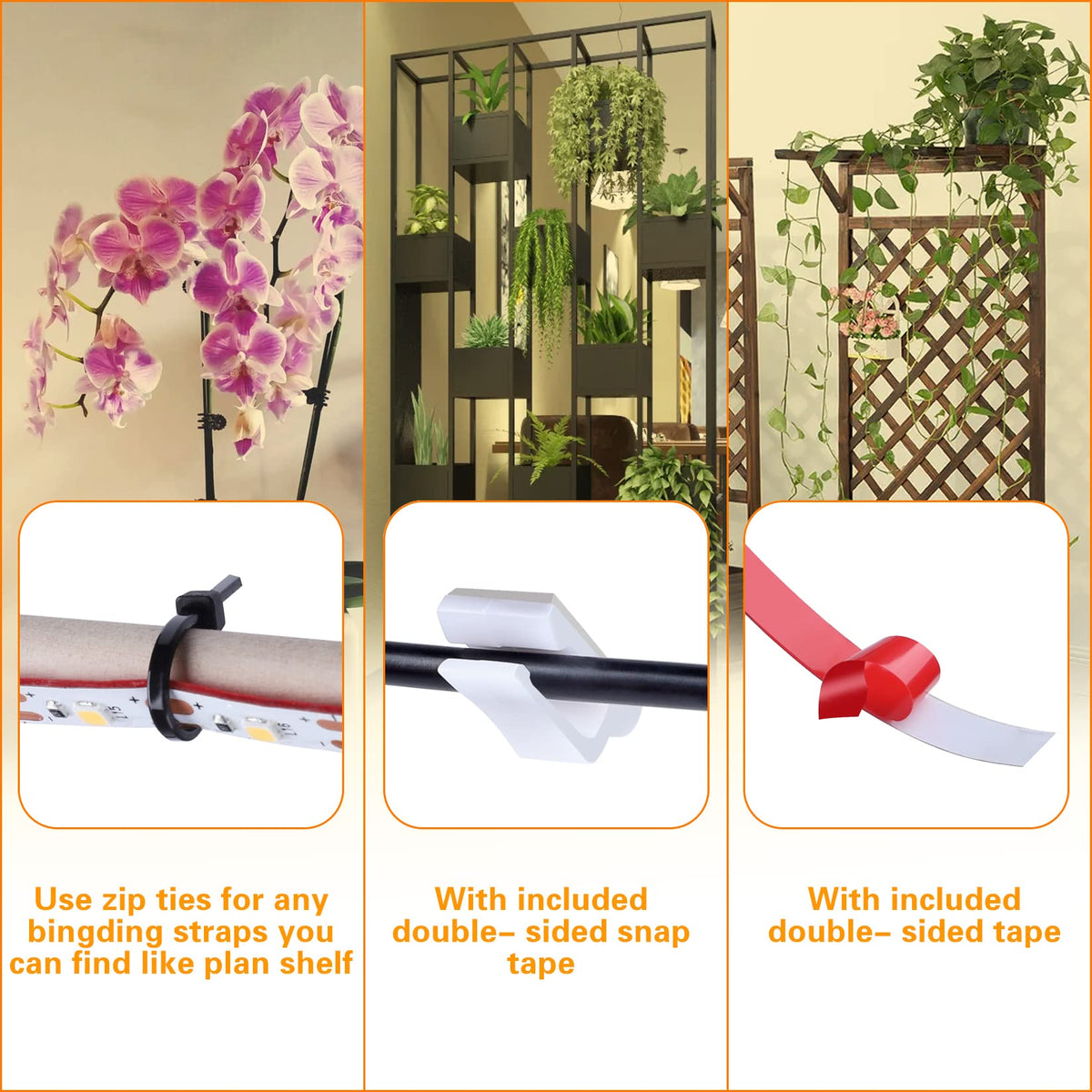 Grow Light Strip Waterproof Grow Lights for Indoor Plants Full Spectrum Plant Grow Lights Indoor with Auto ON/Off Timer White Red 120 LEDs Sunlike Grow Lamp for Plant Light for Indoor Plants (1)