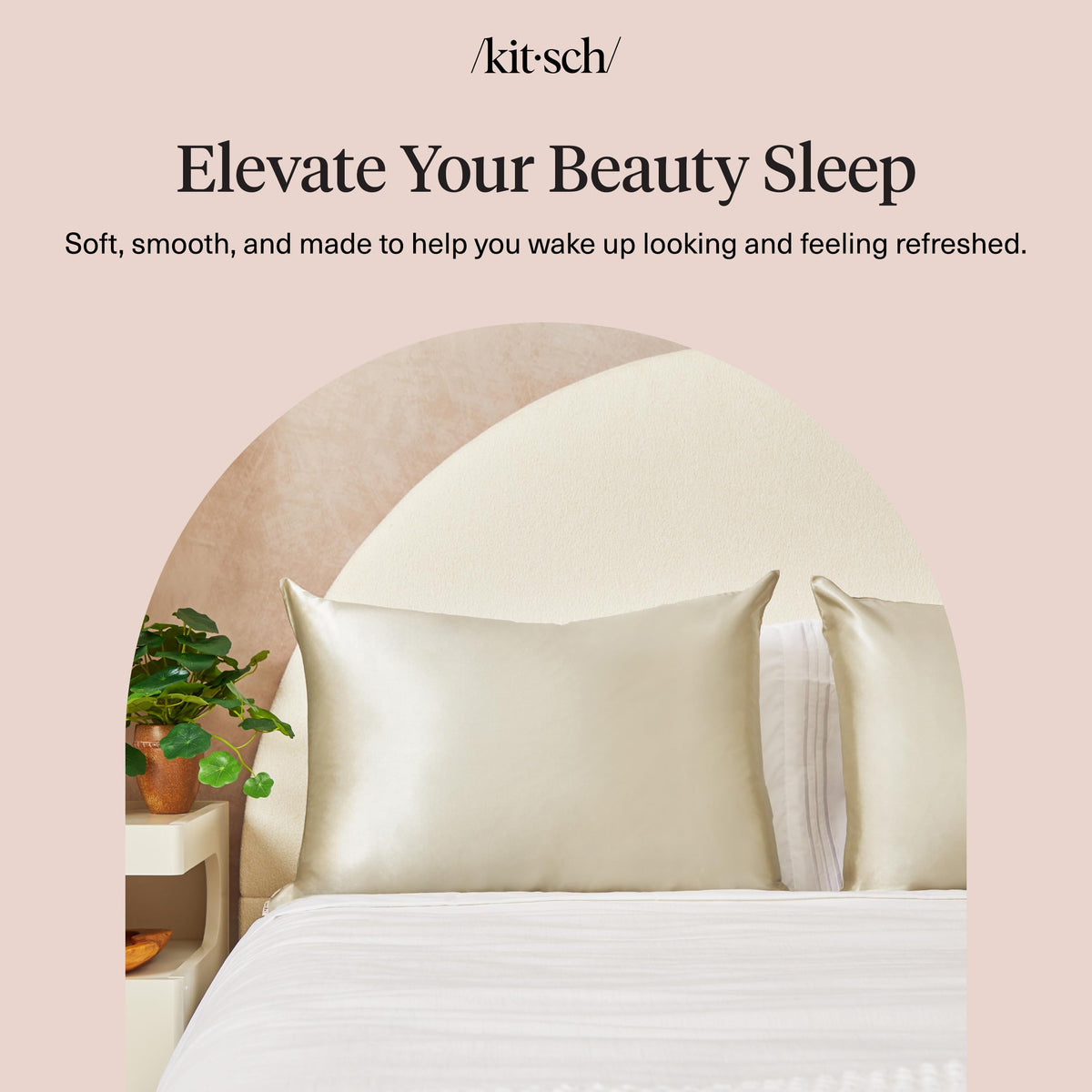 Kitsch Satin Pillowcase with Zipper for Hair & Skin - Softer Than Silk Pillow Cases, Smooth Cooling Satin Pillow Case, Wrinkle-Free, Machine Washable - Pillow Cases Standard Size (19x26) - Sage