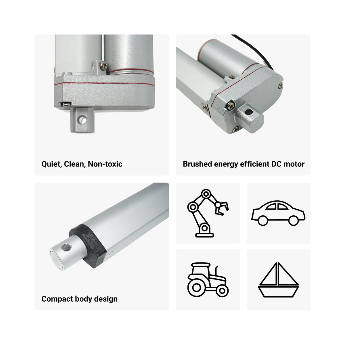 Progressive Automations 24V Mini Linear Electric Actuator - 1 inch, 50 lbs, Innovative Compact Design and Versatile Capabilities for Home and General Automation, Automotive, Manufacturing, PA-14