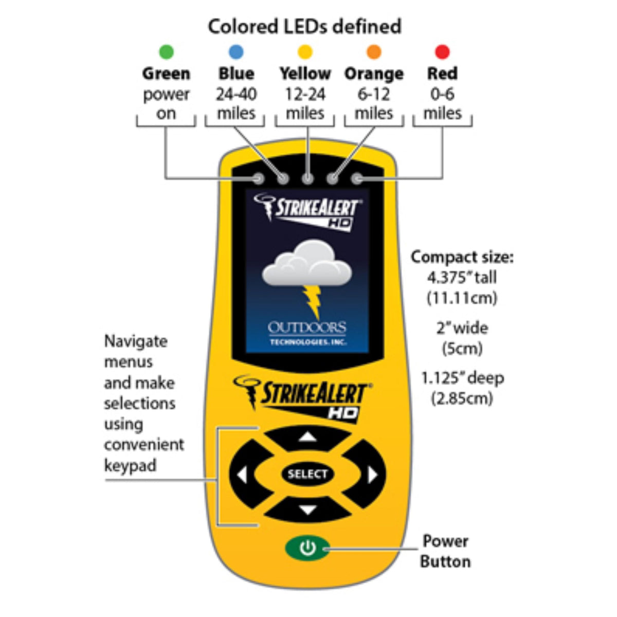 StrikeAlert HD Personal Lightning Detector