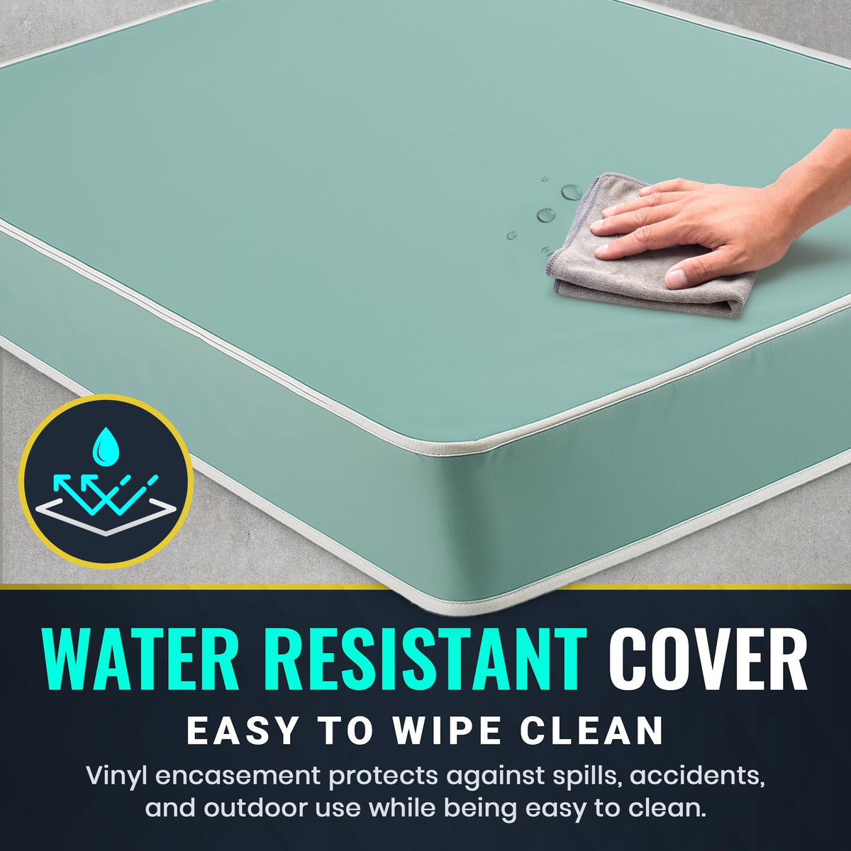 FORTNIGHT BEDDING 3-Inch Foam Mattress with Water Resistant Vinyl Cover, Firm Mattress, Sleep Mattress for Kids and Adults, Mattress in a Box CertiPUR-US Certified, Made in USA (Narrow Twin)