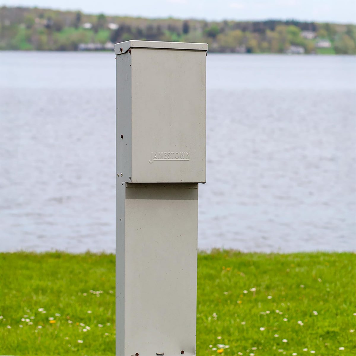 Direct Burial Unmetered Pedestal Mount RV Power Outlet – 50/30/20 Amp Electrical Panel, NEMA 3R Weatherproof Enclosure, ETL Certified, Made in the USA by Jamestown Advanced Products