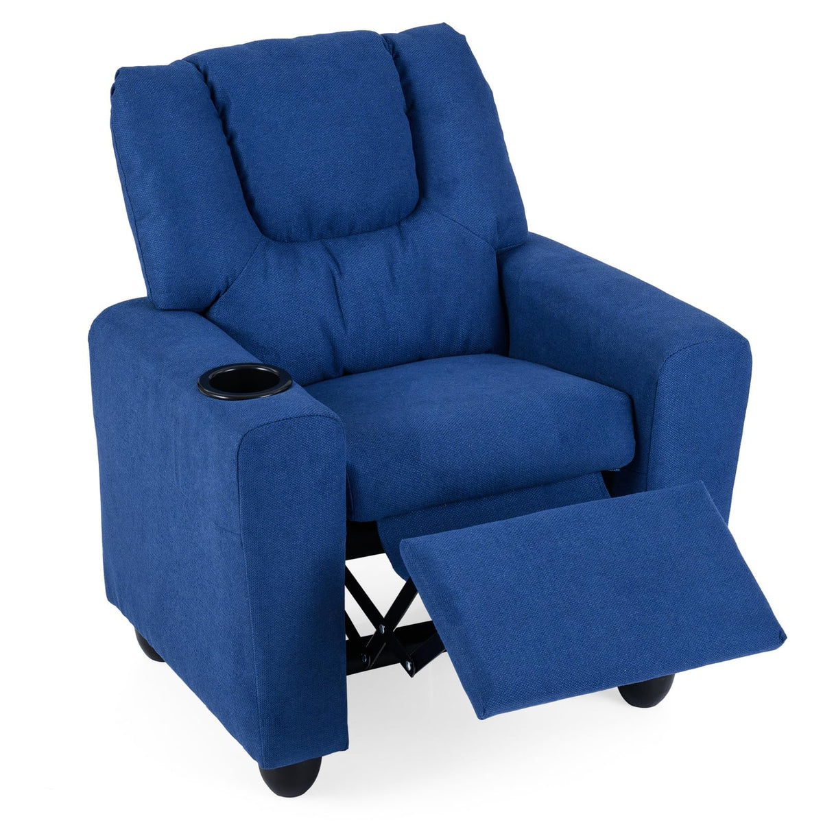 Costzon Kids Recliner Chair with Cup Holder, Toddler Adjustable Lounge Chair w/Footrest for Boys Girls Room, Ergonomic Baby Child Furniture Sofa for Age 3+ Gifts, Kids Mini Recliner up to 150 lbs