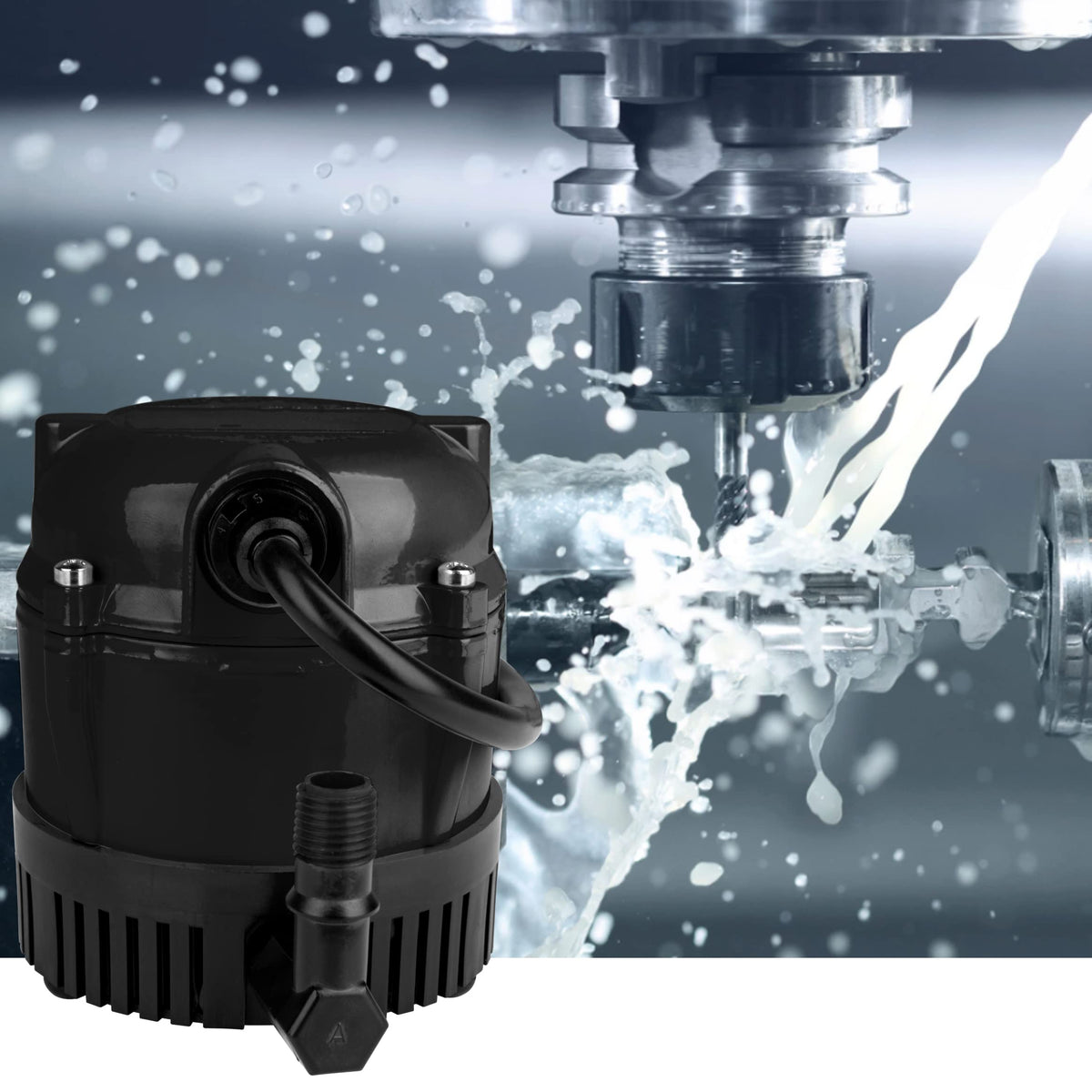 Little Giant #1 115 Volt, 1/150 HP, 205 GPH Direct Drive Small Submersible Fountain Pump with 6-foot cord, Black, 501004