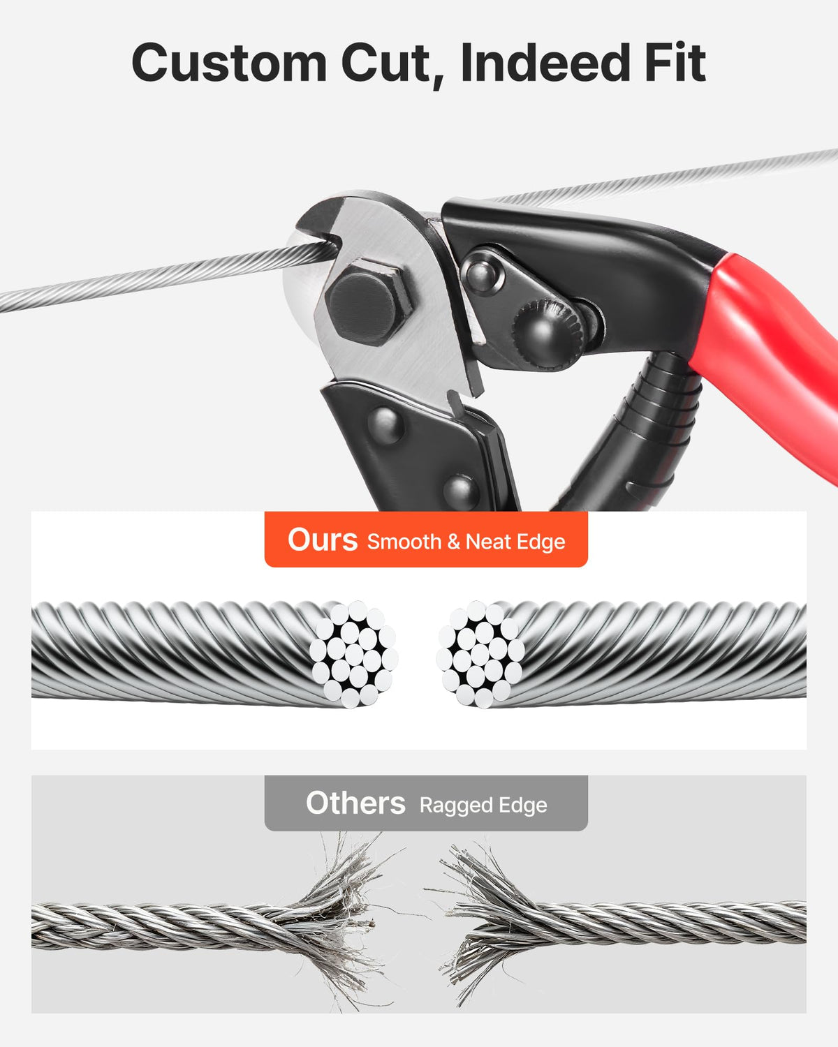 VEVOR 1/8 Inch Wire Rope, 1000 ft Length, 316 Stainless Steel Wire Cable with Cutter, 1760 lbs Breaking Strength, 1 x 19 Strands Construction, Steel Cable for Deck Railing System, Garden Trellis