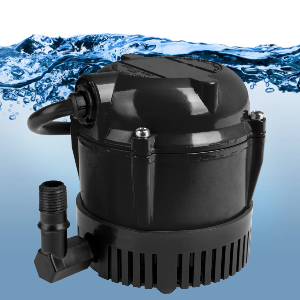 Little Giant #1 115 Volt, 1/150 HP, 205 GPH Direct Drive Small Submersible Fountain Pump with 6-foot cord, Black, 501004