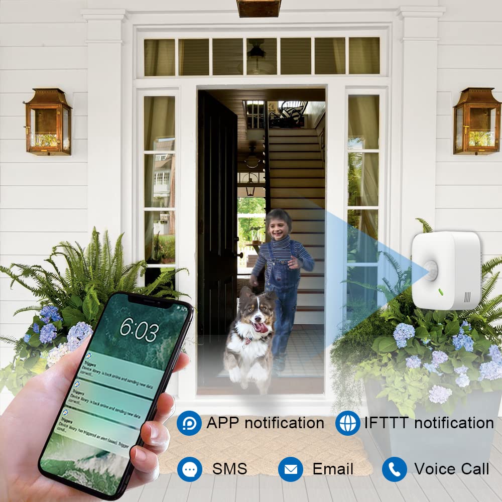 UBIBOT Motion Sensor MS1P Wireless Motion Sensor with Free App & Email Alerts, WiFi and Ethernet Connection and POE Power Supply. Supports IFTTT, Alexa (2.4GHz WiFi only)