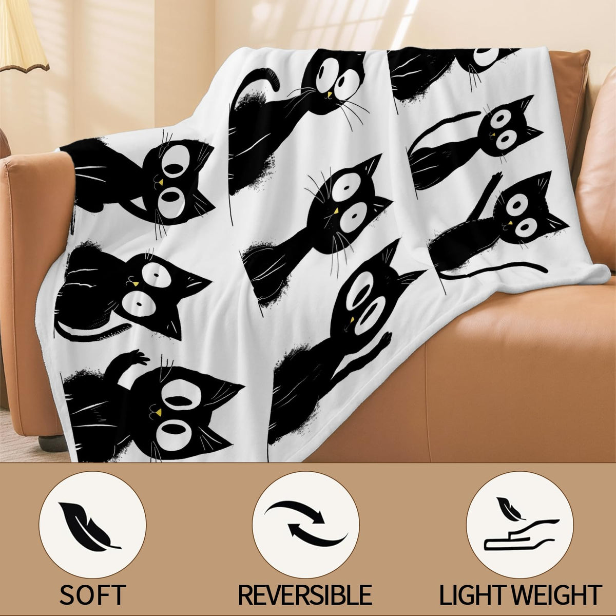 Cute Dog Blanket, Lightweight Cozy Adorable Puppy and Paw Prints Throw Blanket Gifts for Women Girls Kids Pet Lovers, 50×60 Inch Soft Warm Flannel Throws for Bed Decor Travel Couch