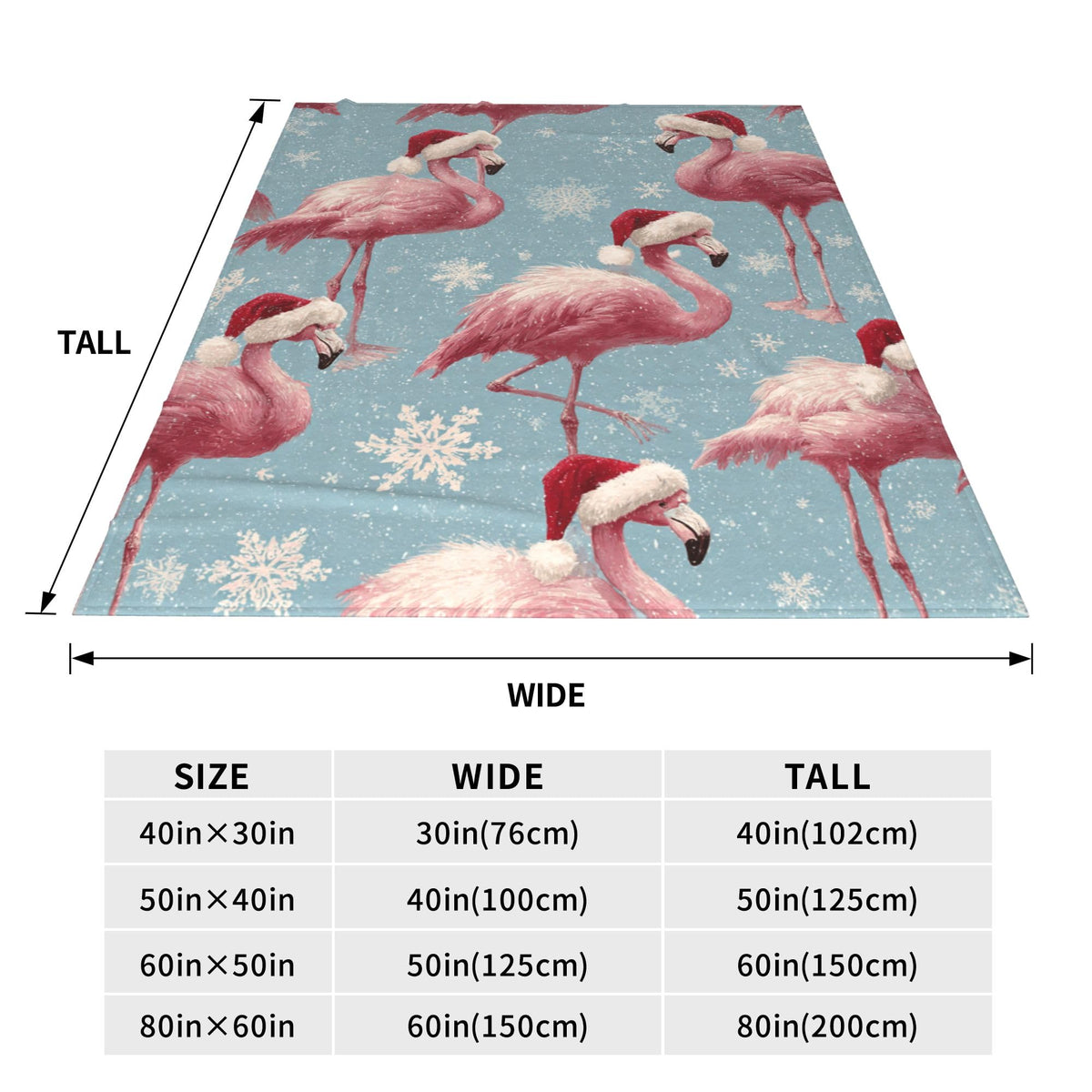 Flamingo Throw Blanket Soft Warm Cozy Christmas Flamingos Blankets Fuzzy Plush Fleece Flamingo Blanket Gifts for Couch Bed Sofa Home Decor 40''X50''