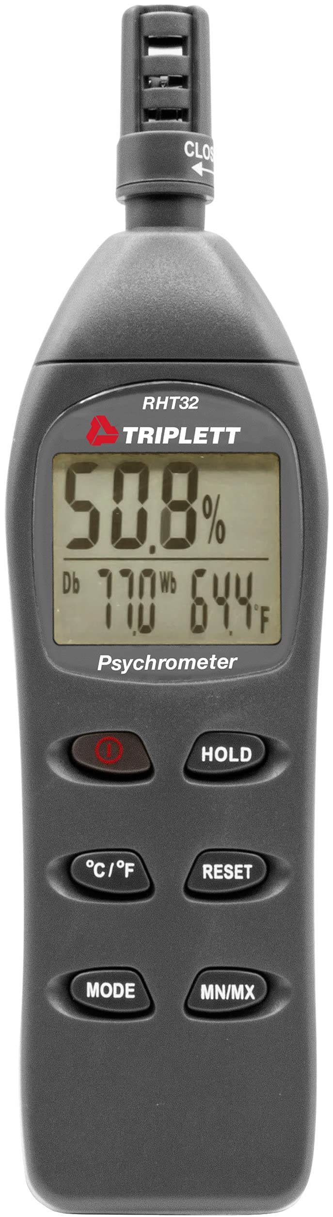 Triplett RHT32 Hygro-Thermometer Psychrometer - Temperature, Humidity, Wet Bulb, Dew Point