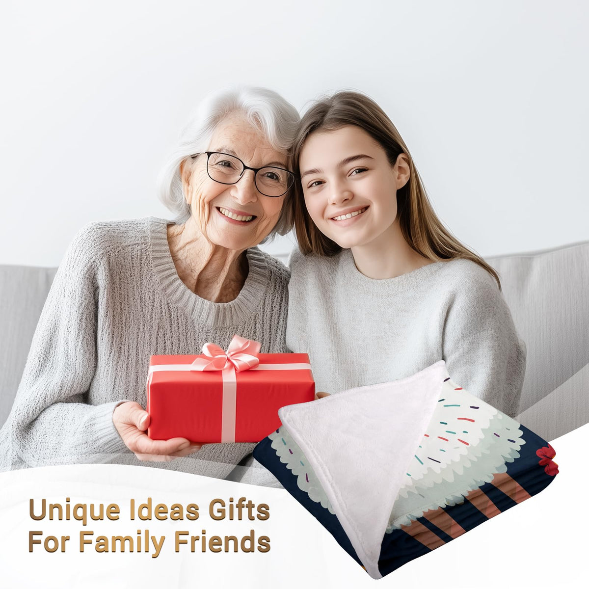 Jekeno Llama Blanket Gifts for Women Girls Mom Sister Friends Birthday Valentines Christmas Animal Alpaca Floral Flower Print Present Decor Home Sofa Couch Soft Cozy Plush Throw for Kids Adult 50"x60"