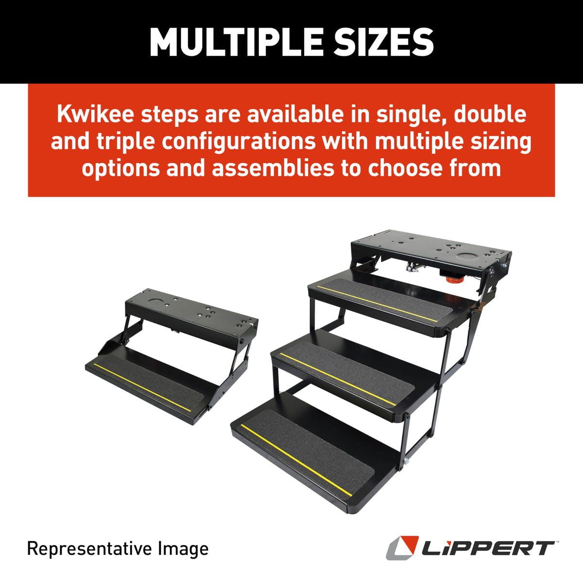 Kwikee 3747452 28 Series Step Assembly with Logic Control Unit and No Switch Kit