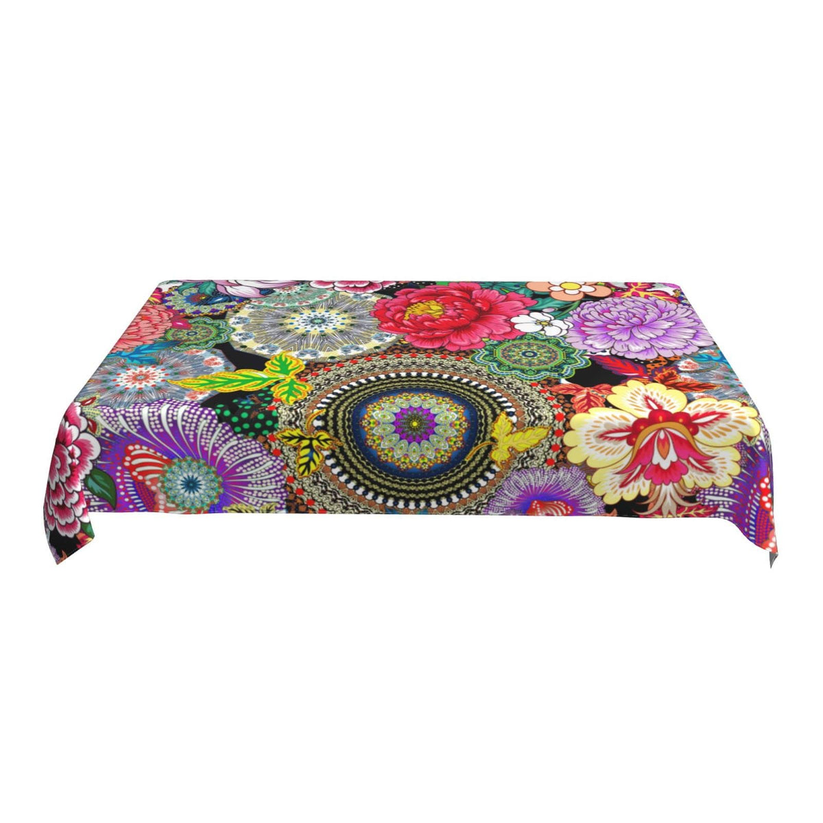 Mandala Flower Tablecloth Table Cover Washable Tabletop for Kitchen Dinning Decoration Rectangle 60x90inch