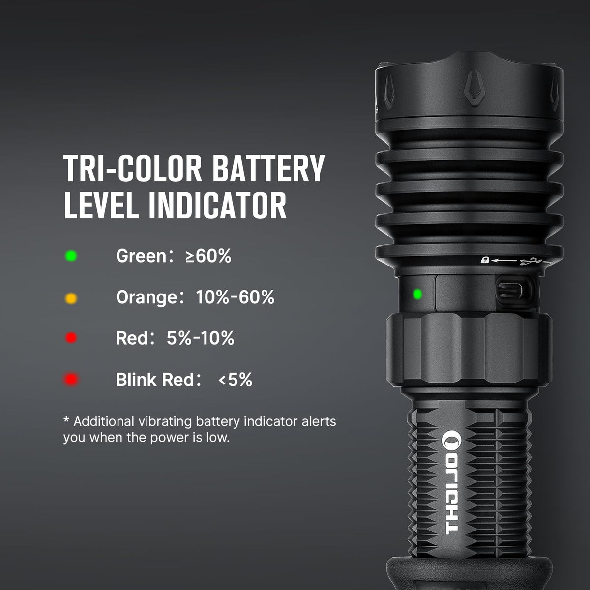 OLIGHT Warrior X 4 Rechargeable Tactical Flashlight 2,600 High Lumens with 630 Meters Long Range Thrower, Powerful Tail-Switch Light with USB-C Charging, Dual-Output for Daily (Black)