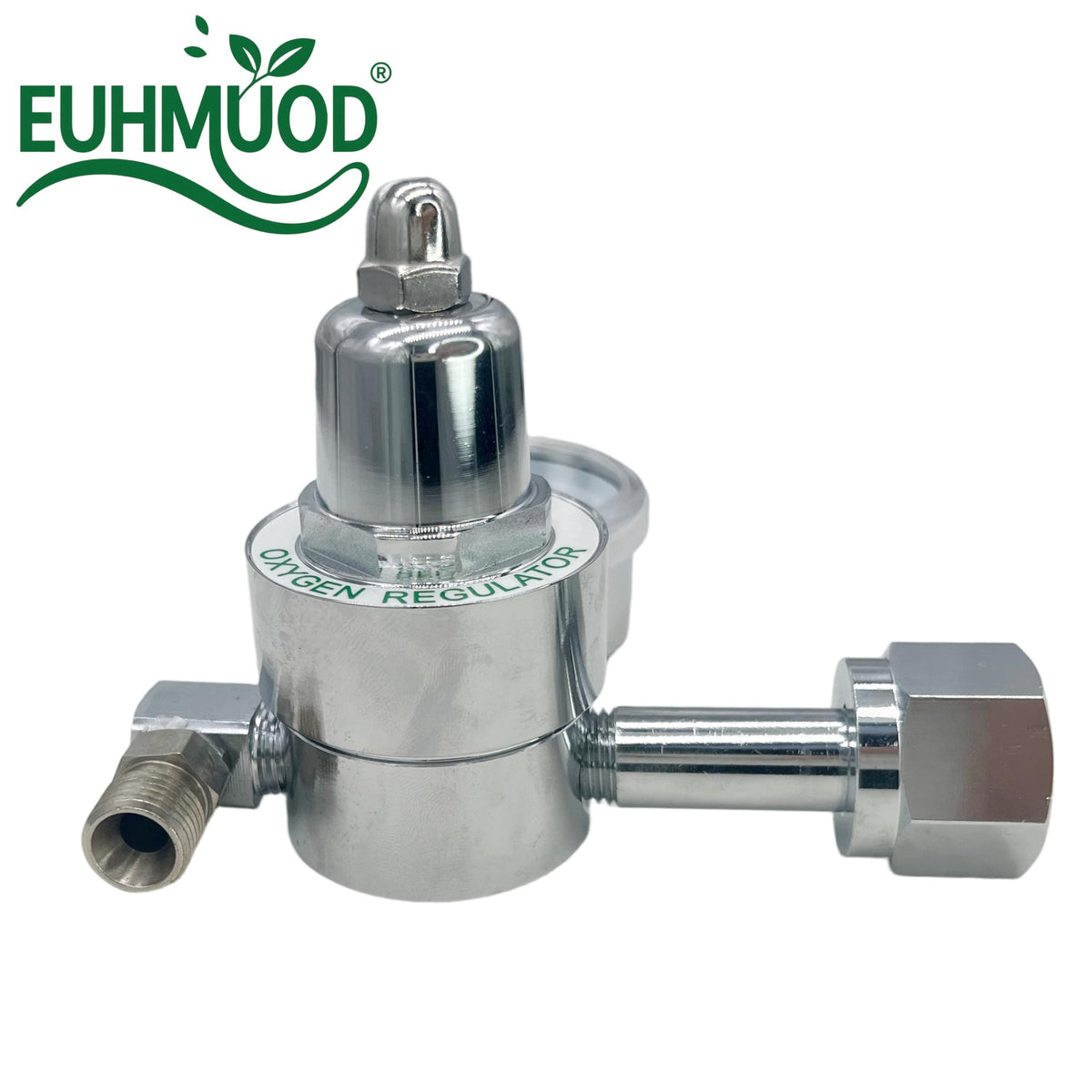 EUHMUOD M1-540-P M1 Series Preset Pressure Gauge Regulator, 3000 PSI, CGA540 Nut/Nipple, Compatible with High Flow for Oxygen Tanks Use
